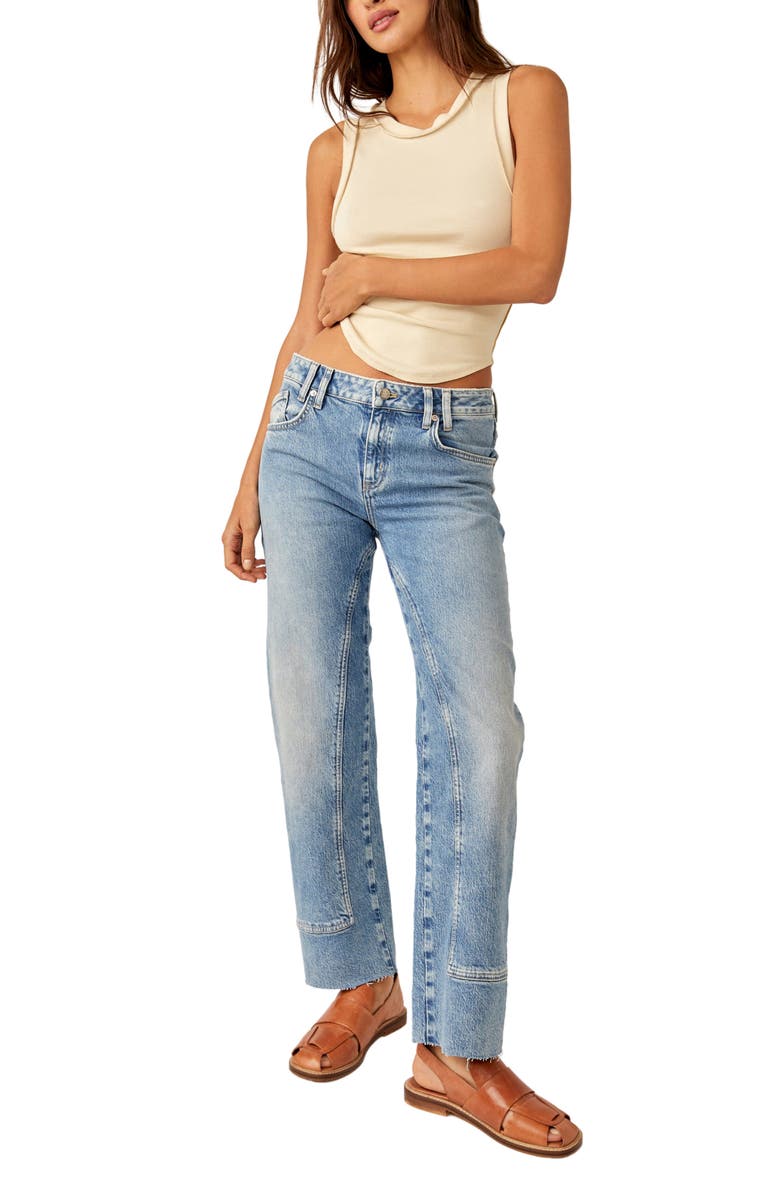 Free People Risk Taker Raw Hem Straight Leg Jeans | Nordstrom