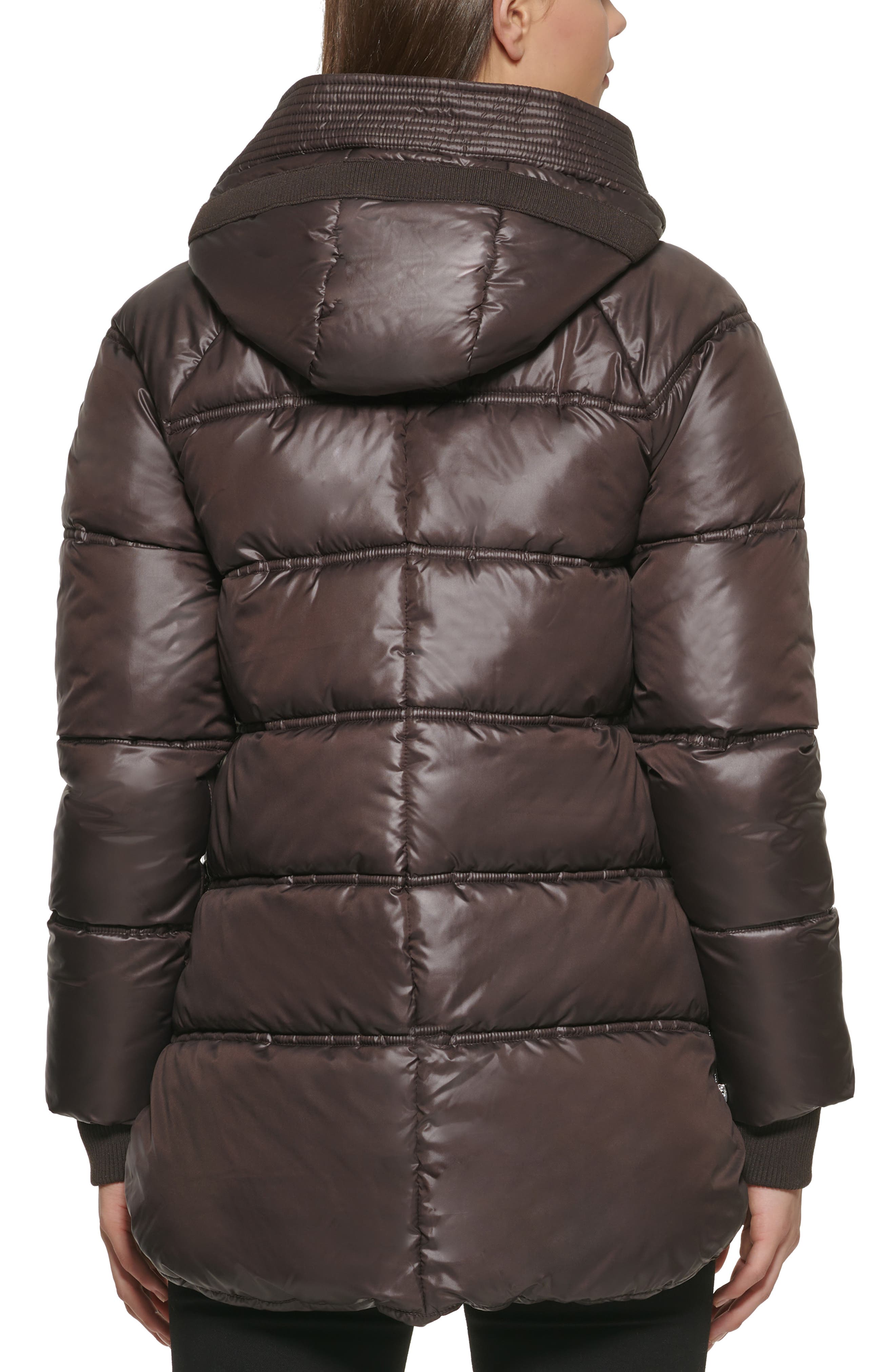 hooded cire puffer jacket