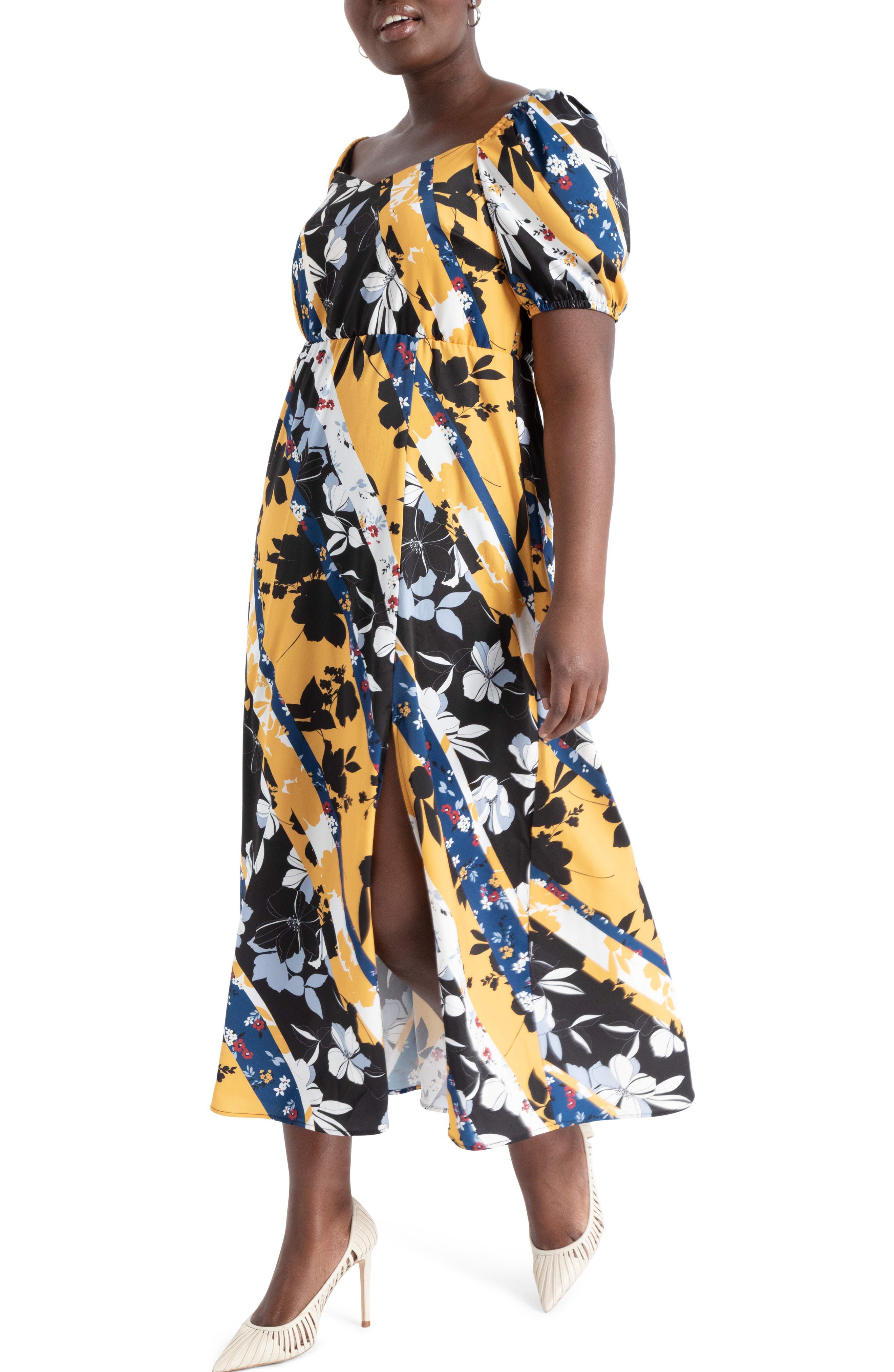 botanical print maxi dress leith