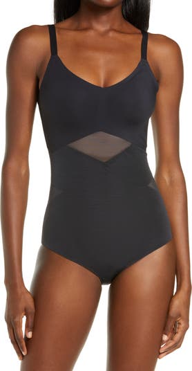 Honeylove Women's Shaping Mid-Thigh Smoothing Bodysuit JM3 Sand