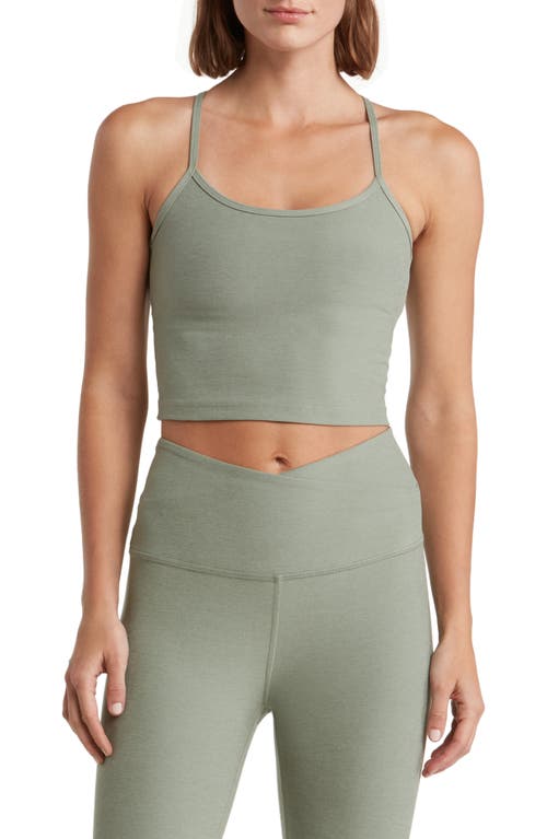Beyond Yoga Spacedye at your Leisure High Waisted Midi Leggings in Grey Sage Heather