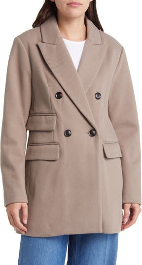 BCBGMAXAZRIA Peak Lapel Double Breasted Coat Nordstrom