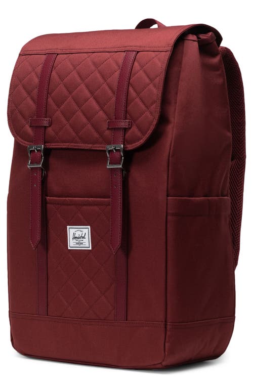 Shop Herschel Supply Co . Retreat Quilted Backpack In Oxblood Red Quilted