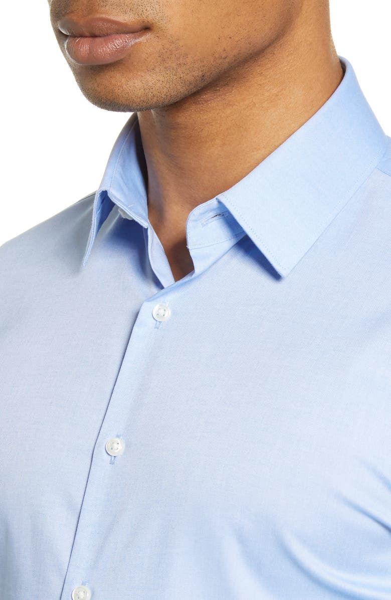 Nordstrom Extra Trim Fit Non-Iron Solid Stretch Dress Shirt | Nordstrom