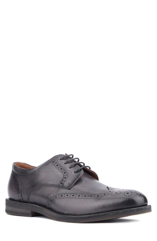 Shop Vintage Foundry Irwin Wingtip Derby In Dark Grey