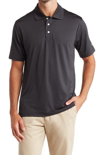 Brooks Brothers Short Sleeve Knit Polo In Gray