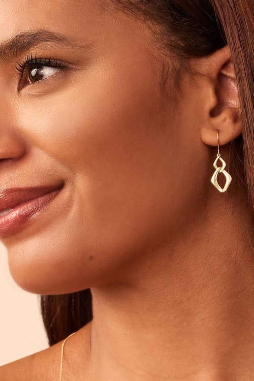 Shop Oradina 14k Yellow Gold Dream Link Drop Earrings