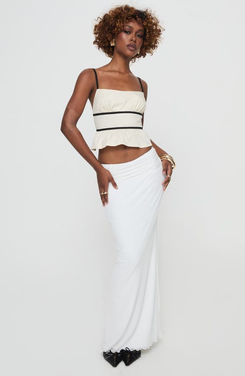 Shop Princess Polly Meredith Maxi Skirt In White