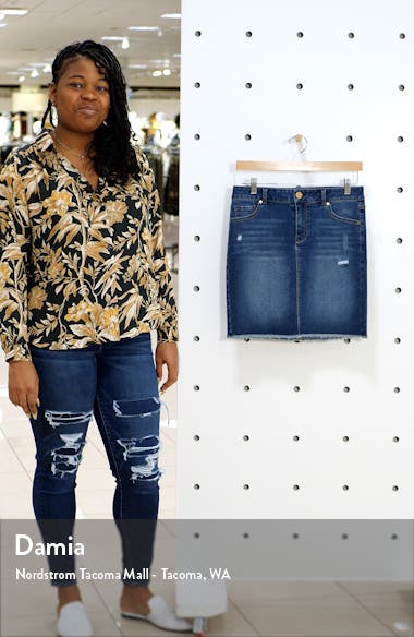 Nordstrom plus 2024 size denim skirt