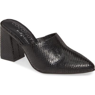 Coconuts By Matisse High Noon Snake Embossed Mule, Black