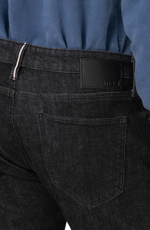 Mavi Jeans Marcus Slim Straight Leg Jeans In Black Selvedge
