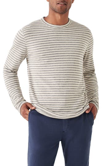 Faherty Cloud Reversible T-shirt In Stone Peak Stripe