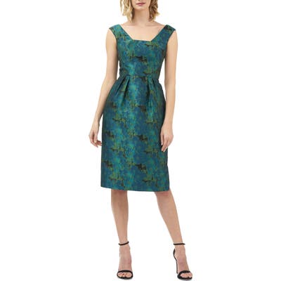 Kay Unger Julia Fit & Flare Dress, Blue