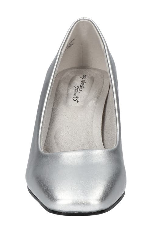 Shop Easy Street Poet Pump In Silver