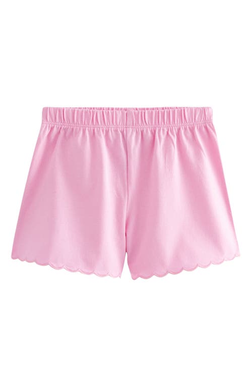 Shop Next Kids' 3-pack Scallop Cotton Shorts In Pink Navy White