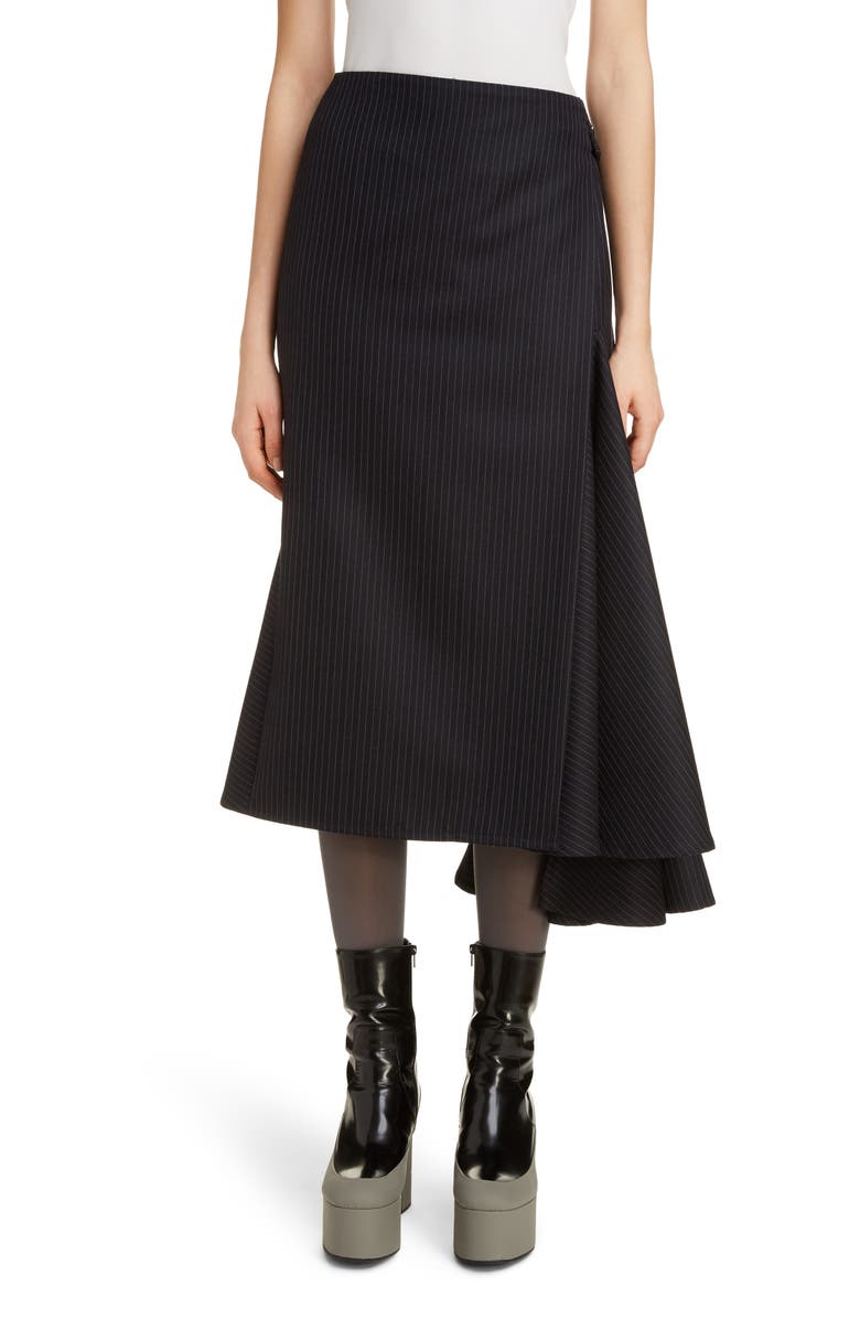 Dries Van Noten Slice Asymmetrical Wool Midi Skirt | Nordstrom