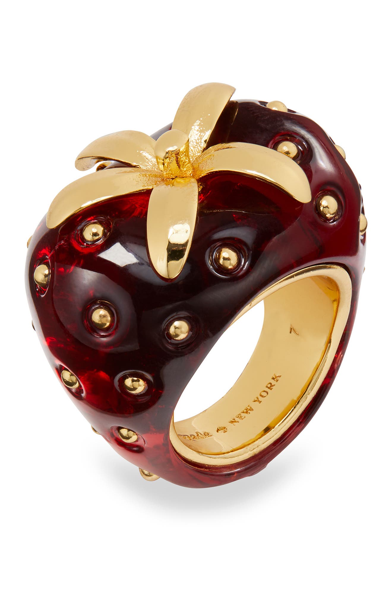 kate spade tutti fruity strawberry ring