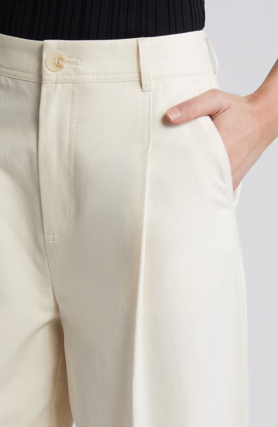 Shop Rue Sophie Jeriel High Waist Straight Leg Pants In Crme Pearl