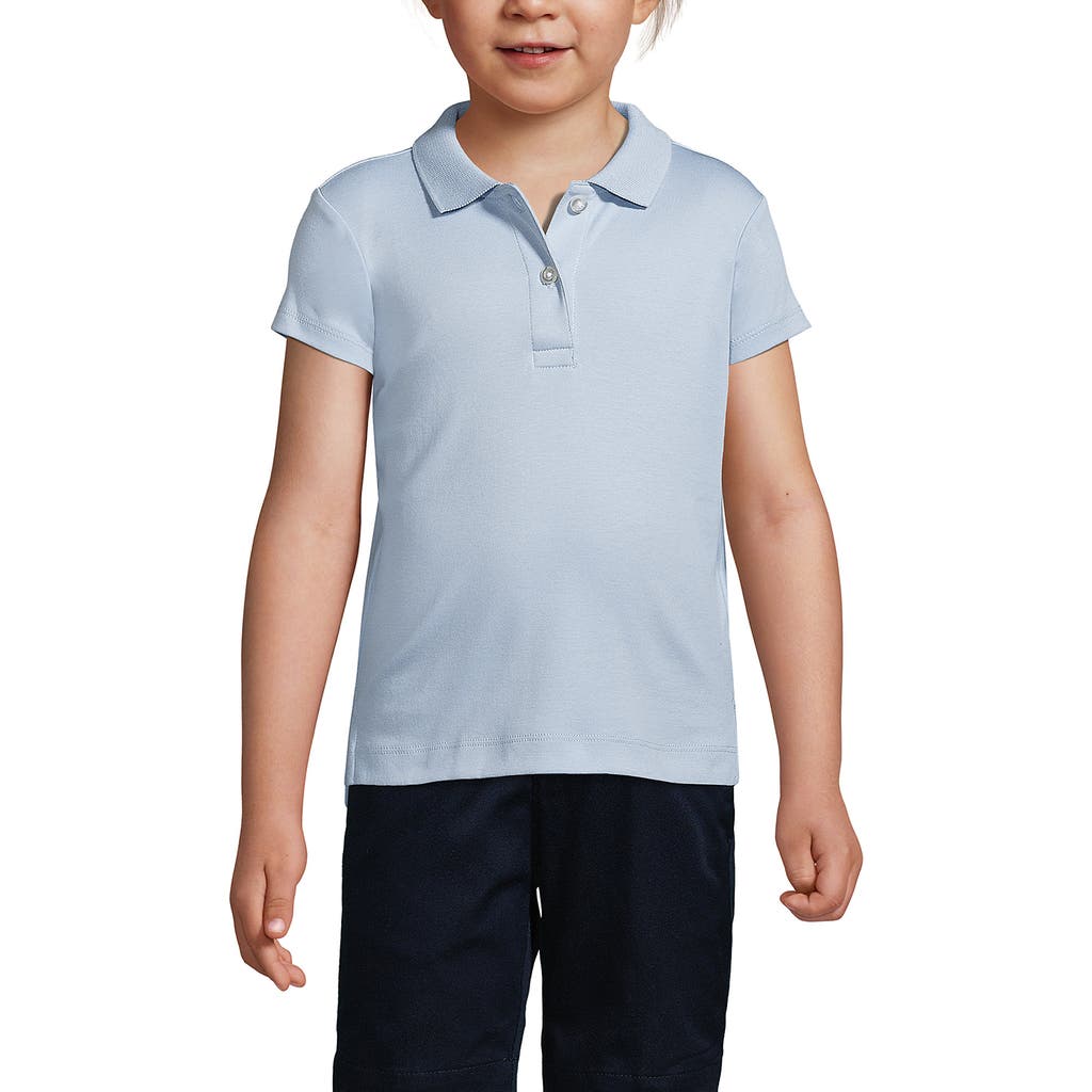 LANDS' END LANDS' END SCHOOL UNIFORM GIRLS SHORT SLEEVE FEMININE FIT INTERLOCK POLO SHIRT