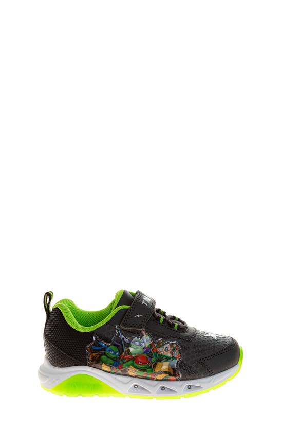 Shop Josmo Kids' Tmnt Light Up Sneaker In Black/ Lime