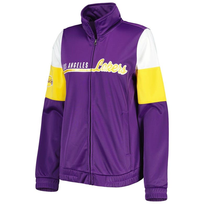 Shop G-iii 4her By Carl Banks Purple Los Angeles Lakers Change Up Full-zip Track Jacket