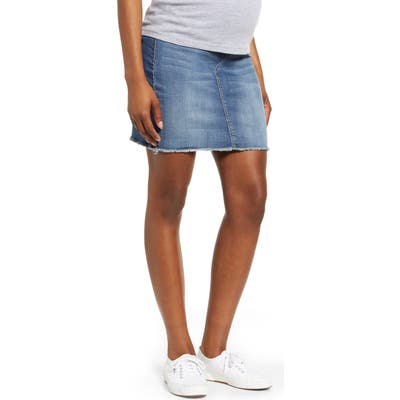1822 Denim Maternity Denim Miniskirt, Blue