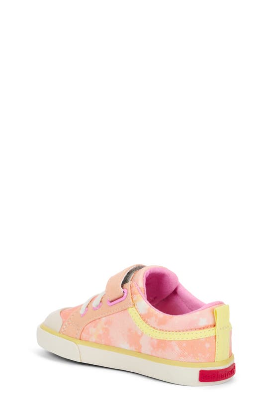 Shop See Kai Run Kids' Kristen Sneaker In Peach/ Stars