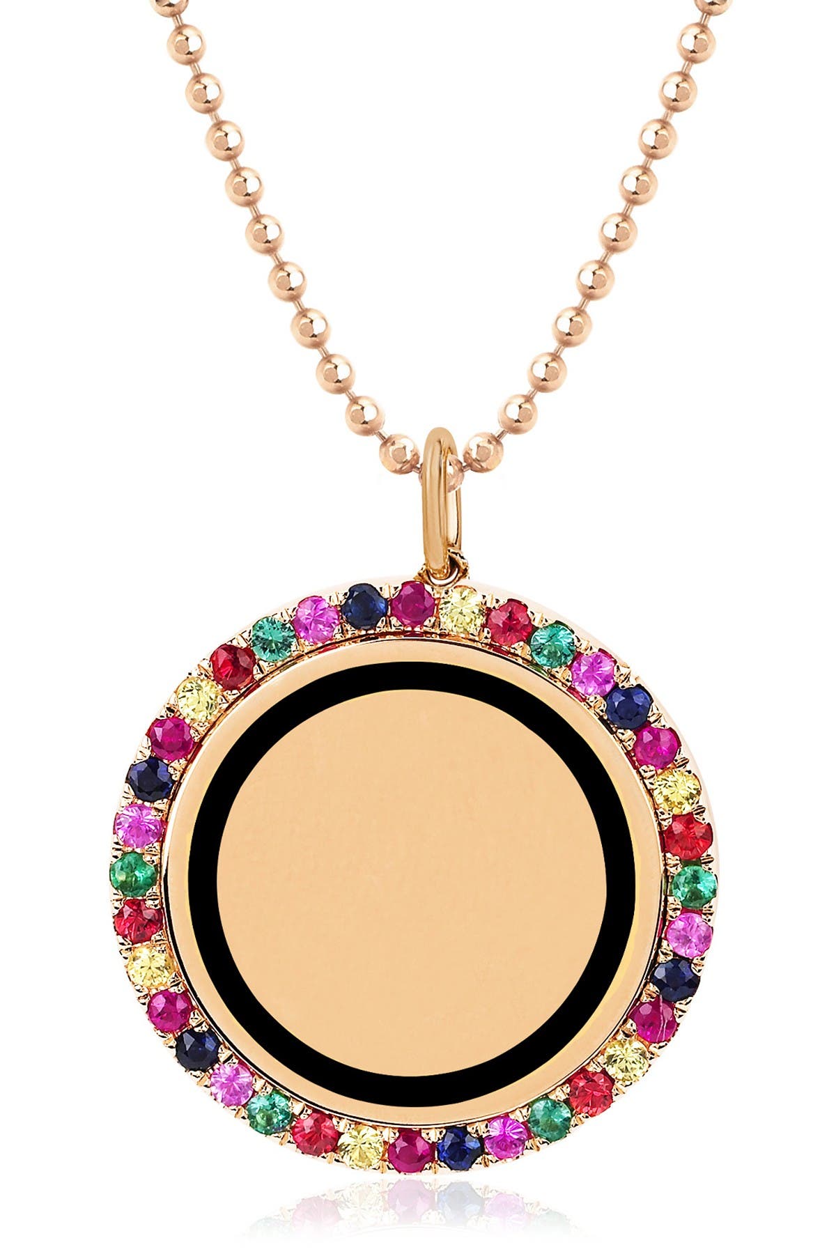 rose gold pave necklace