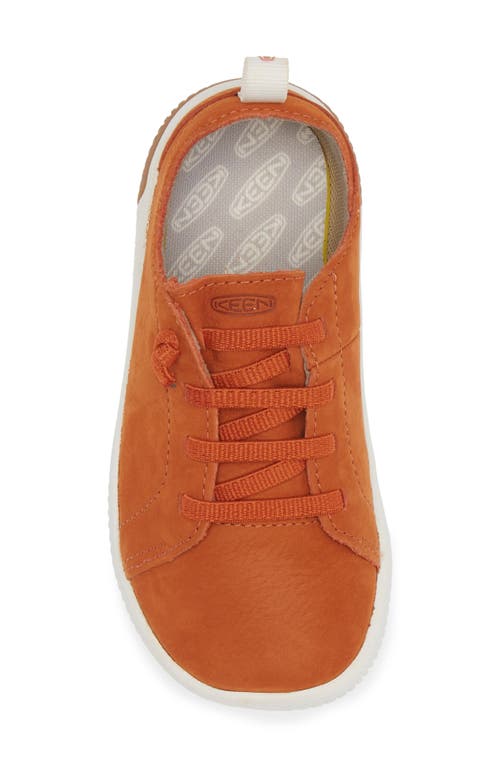 Shop Keen Kids' Knx Leather Sneaker In Gold Flame/star White