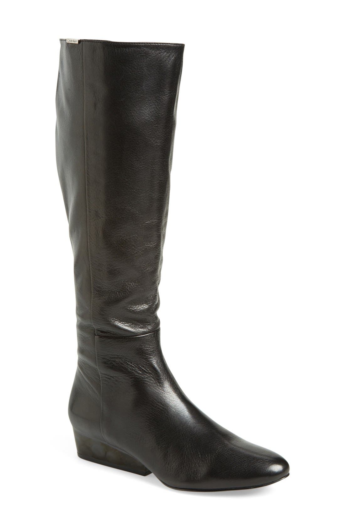 calvin klein tall black boots