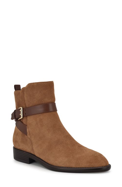 Shop Nine West Hoken Bootie In Medium Natural Suede