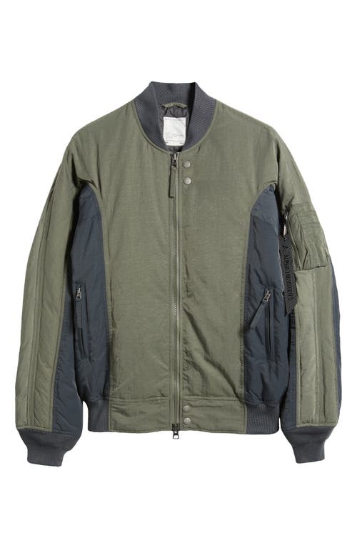 Shop Alpha Industries Down Insulated Ma-1 Flight Jacket In Field Gray