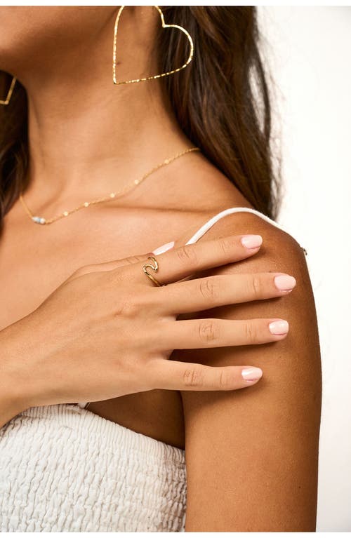 Ki-ele North Shore Swell Ring In Gold