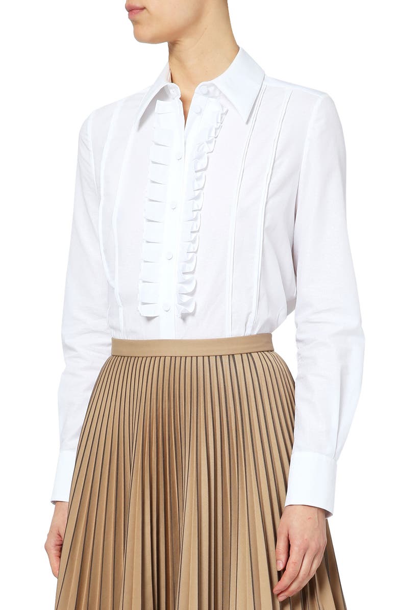 Erdem Thalia Ruffle Poplin Shirt Nordstrom