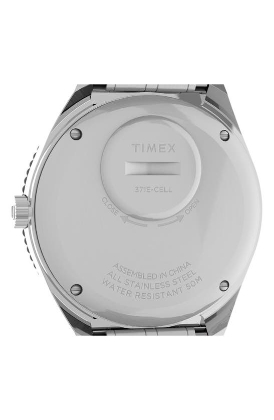 Timex ® Q Gmt Bracelet Watch, 38mm In Stainless Steel
