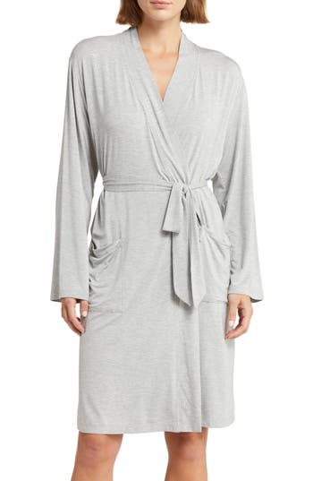 Shop Barefoot Dreams ® Tie Waist Jersey Robe In He Gray