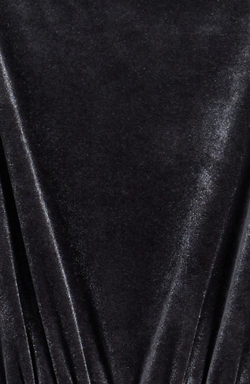 Shop Nordstrom Kids' Stretch Velour Romper In Black