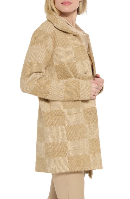 Shop Lyssé Salma Oversize Check Pattern Sweater Coat In Nutshell Chess