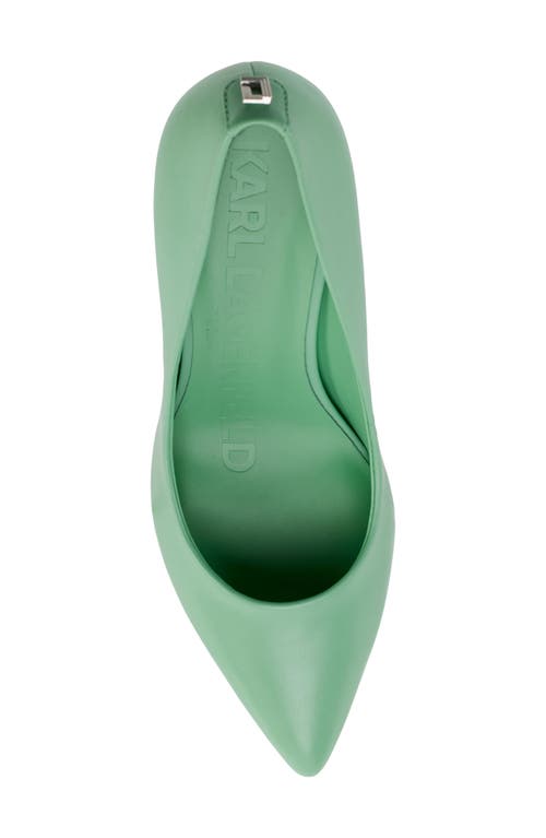 Karl Lagerfeld Royale Pointed Toe Pump In Hemlock