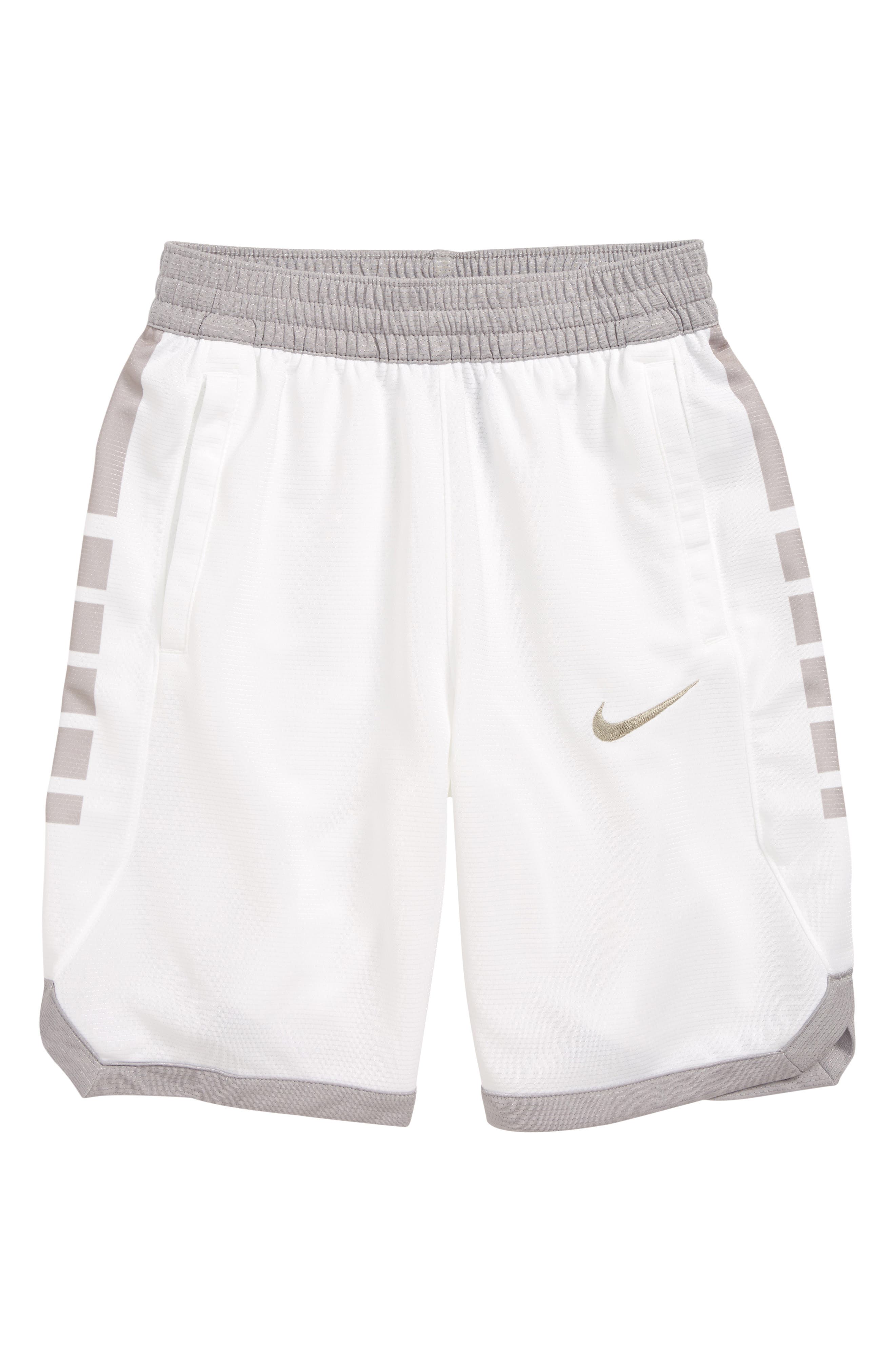 white nike basketball shorts
