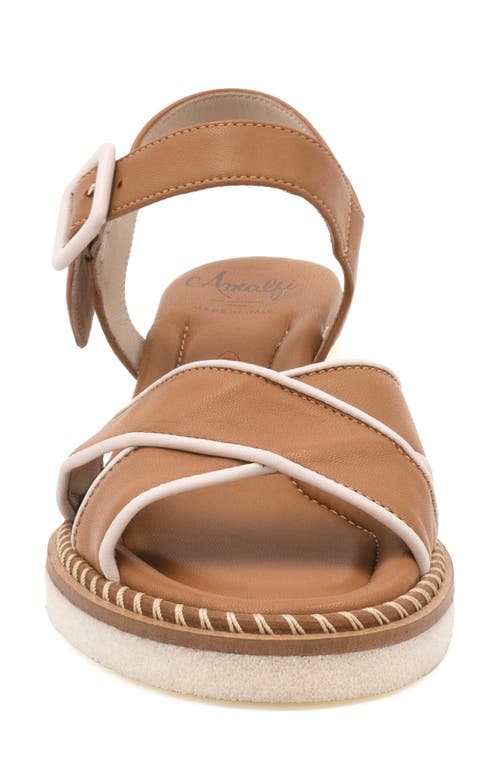 Shop Amalfi By Rangoni Montecarlo Wedge Sandal In Carmello/milk Parma Combo