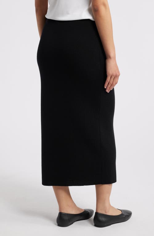 Eileen Fisher Cord Pencil Skirt In Black