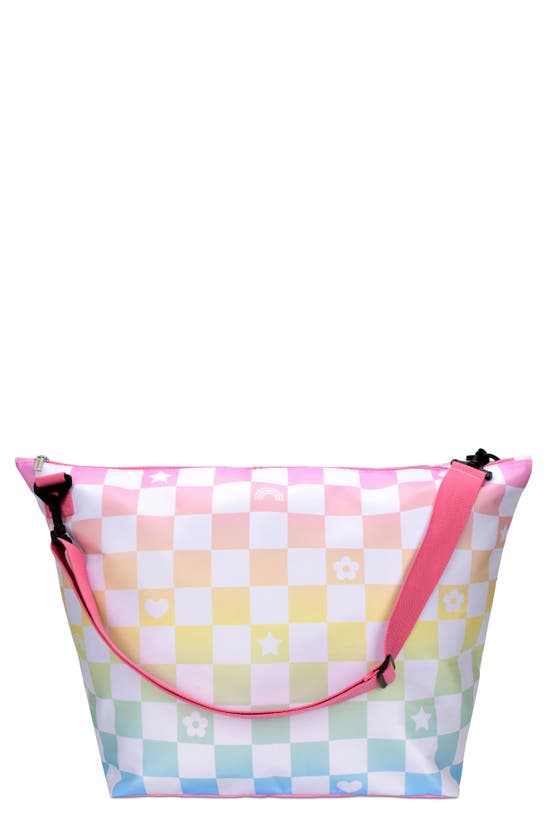 Iscream Kids' Ombré Checkerboard Tote Bag In Brown