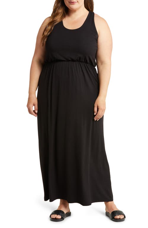 Caslon(R) Sleeveless Maxi Dress in Black