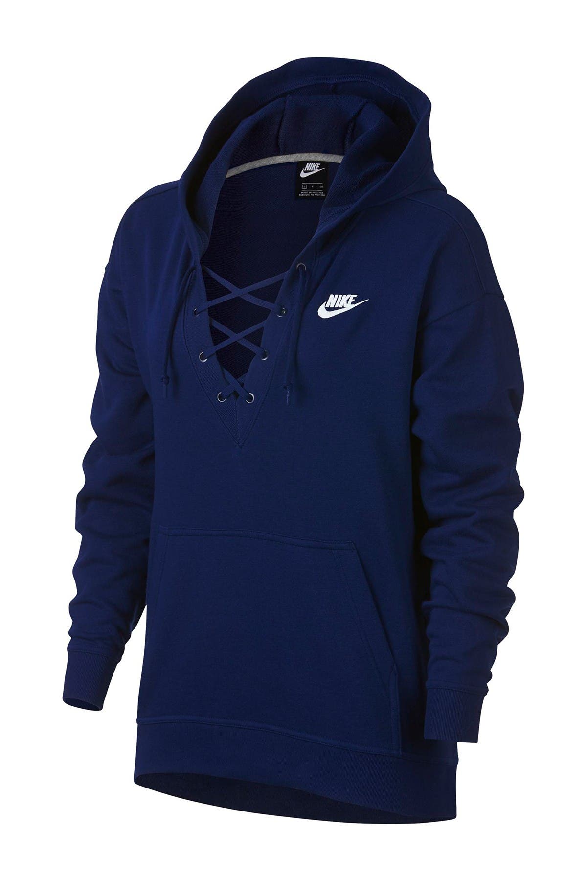 nike womens lace up hoodie