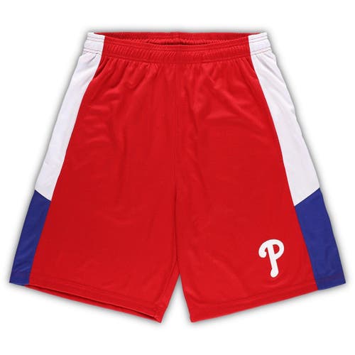 PROFILE Men's Red Philadelphia Phillies Big & Tall Team Shorts