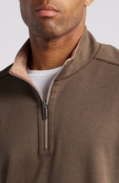 Shop Johnston & Murphy Xc4® Reversible Performance Quarter Zip Pullover In Brown