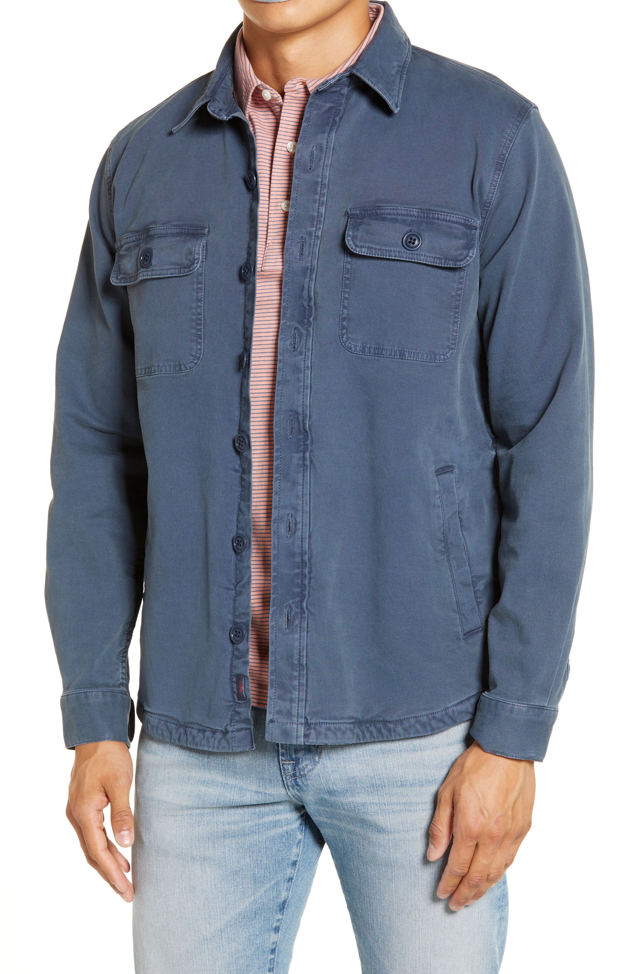 Faherty Cotton Shirt Jacket Nordstrom