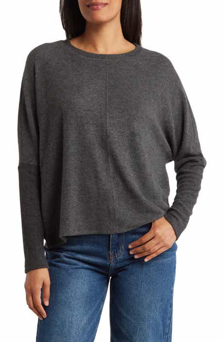 H by bordeaux top brushed dolman pullover sweater