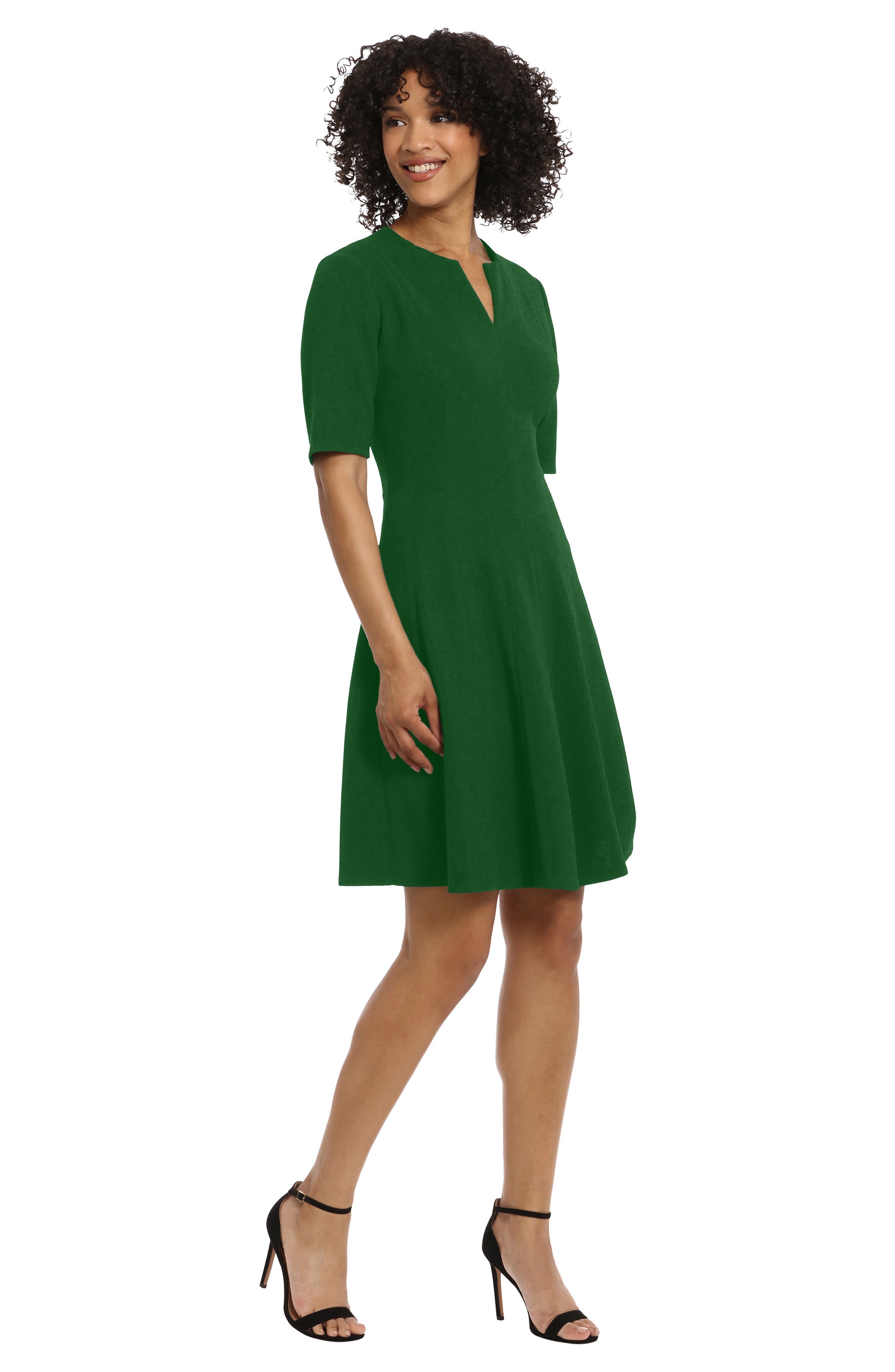 Maggy London ElbowLength Sleeve Fit & Flare Dress Nordstromrack